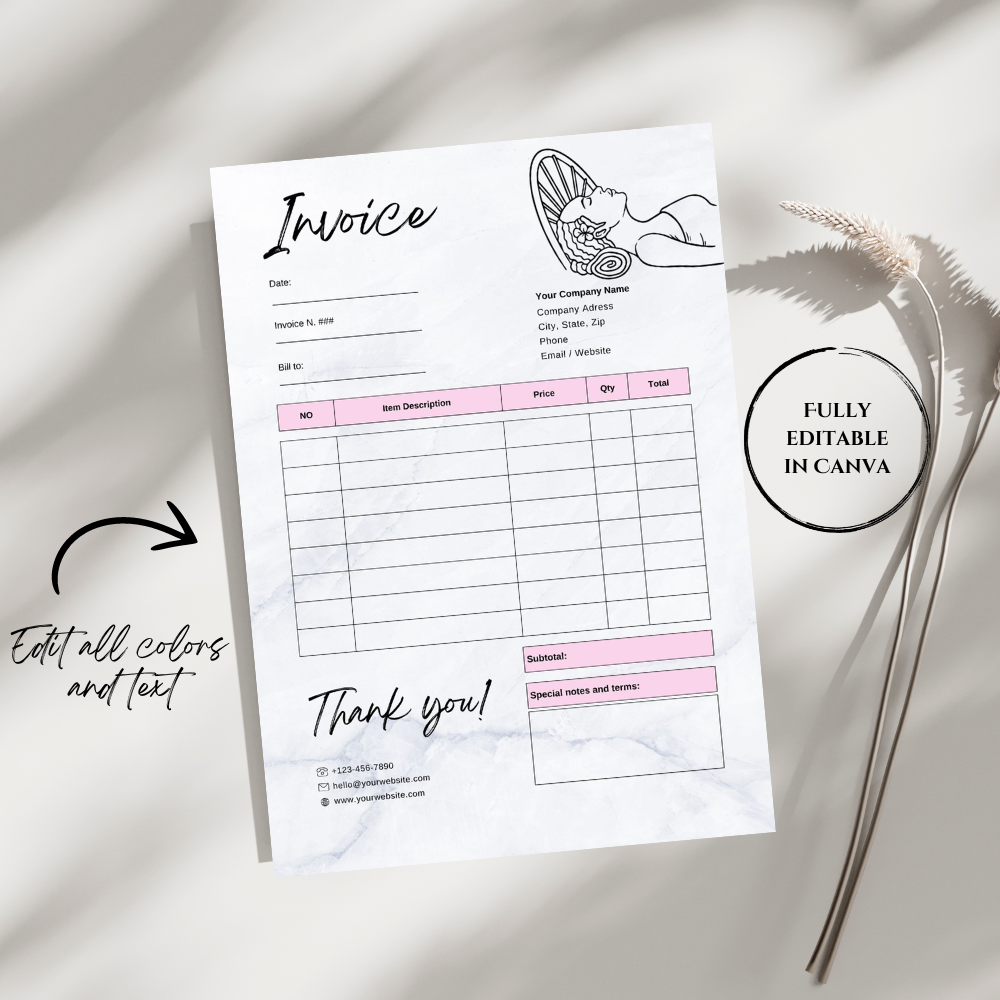 Head Spa Invoice