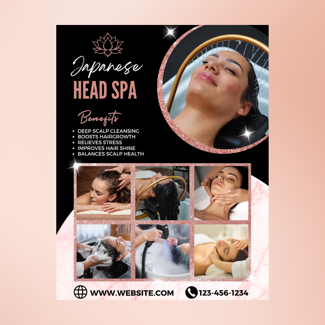 Head Spa Flyer Glam